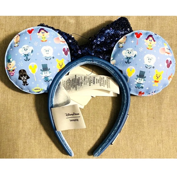 NWT Disney Loungefly WDW Attraction Character Cuties Minnie Bow Ears Headband main image 7